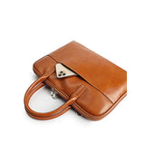 Leather briefcase women - Leather laptop bag women - 14 inch laptop bag - Office bag women - Slim leather briefcase - Convertible laptop bag - Image 4