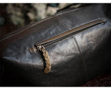 Lightweight Men's Soft Full-Grain Leather Travel Bag, Handmade Durable Cowhide Crossbody, Large Gym Bag, Weekender & Laptop Shoulder Bag
