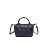 Luxurious Lambskin Leather Handwoven Shoulder Bag | Top Handle Designer Bag