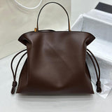 Luxurious Minimalist Soft Calfskin Bucket Bag | Shoulder Bag and Crossbody Bag for Women with Drawstring Closure