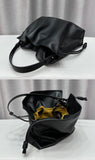 Luxurious Minimalist Soft Calfskin Bucket Bag | Shoulder Bag and Crossbody Bag for Women with Drawstring Closure