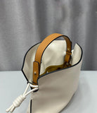 Luxurious Minimalist Soft Calfskin Bucket Bag | Shoulder Bag and Crossbody Bag for Women with Drawstring Closure