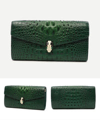 Luxury Cowhide Leather Crocodile-Embossed Clutch, Elegant Genuine Leather Evening Bag for Women Luxury Cowhide Leather Crocodile-Embossed Clutch, Elegant Genuine Leather Evening Bag for Women