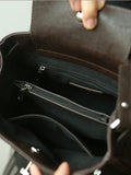 Luxury Black Leather Tote Bag, Handmade Togo and Lambskin Leather Shoulder Bag and Crossbody Square Bag