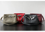 Luxury Black Leather Tote Bag, Handmade Togo and Lambskin Leather Shoulder Bag and Crossbody Square Bag