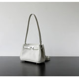 Luxury Black Leather Tote Bag, Handmade Togo and Lambskin Leather Shoulder Bag and Crossbody Square Bag
