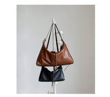 Luxury Cowhide Leather Hobo Bag | Soft Leather Shoulder & Crossbody Purse