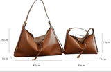 Luxury Cowhide Leather Hobo Bag | Soft Leather Shoulder & Crossbody Purse
