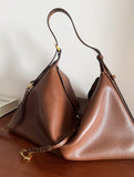 Luxury Cowhide Leather Hobo Bag | Soft Leather Shoulder & Crossbody Purse