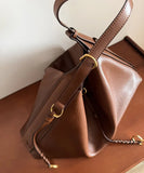 Luxury Cowhide Leather Hobo Bag | Soft Leather Shoulder & Crossbody Purse