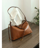 Luxury Cowhide Leather Hobo Bag | Soft Leather Shoulder & Crossbody Purse