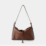 Luxury Cowhide Leather Hobo Bag | Soft Leather Shoulder & Crossbody Purse