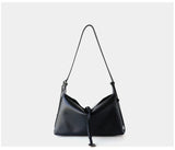 Luxury Cowhide Leather Hobo Bag | Soft Leather Shoulder & Crossbody Purse