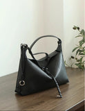 Luxury Cowhide Leather Hobo Bag | Soft Leather Shoulder & Crossbody Purse