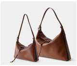 Luxury Cowhide Leather Hobo Bag | Soft Leather Shoulder & Crossbody Purse