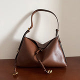 Luxury Cowhide Leather Hobo Bag | Soft Leather Shoulder & Crossbody Purse