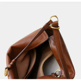 Luxury Cowhide Leather Hobo Bag | Soft Leather Shoulder & Crossbody Purse