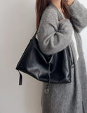 Luxury Cowhide Leather Hobo Bag | Soft Leather Shoulder & Crossbody Purse