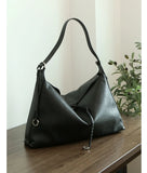 Luxury Cowhide Leather Hobo Bag | Soft Leather Shoulder & Crossbody Purse