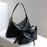 Luxury Cowhide Leather Hobo Bag | Soft Leather Shoulder & Crossbody Purse