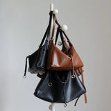 Luxury Cowhide Leather Hobo Bag | Soft Leather Shoulder & Crossbody Purse