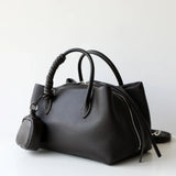Luxury Cowhide Leather Tote Bag for Women — Handcrafted Large Shoulder Work Satchel with Laptop Compartment | Office, Travel & Everyday Carry