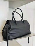 Luxury Cowhide Leather Tote Bag | Handcrafted Large Shoulder Work Satchel