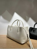 Luxury Cowhide Leather Tote Bag for Women — Handcrafted Large Shoulder Work Satchel with Laptop Compartment | Office, Travel & Everyday Carry