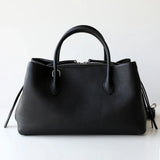 Luxury Cowhide Leather Tote Bag for Women — Handcrafted Large Shoulder Work Satchel with Laptop Compartment | Office, Travel & Everyday Carry