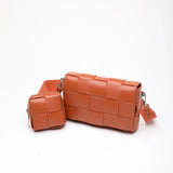 Luxury Handmade Lambskin Woven Crossbody Bag, Soft Leather Shoulder Purse