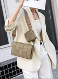 Luxury Handmade Lambskin Woven Crossbody Bag, Soft Leather Shoulder Purse