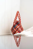 Luxury Handwoven Lambskin Leather Shoulder Bucket Bag with Sculptural Gold Sphere Closure and Double Handle Design – Spacious & Versatile Carryall