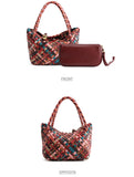 Luxury Handwoven Lambskin Leather Shoulder Bucket Bag with Sculptural Gold Sphere Closure and Double Handle Design – Spacious & Versatile Carryall