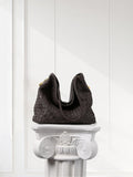 Luxury Lambskin Woven Leather Hobo Bag | Handcrafted Lightweight Soft Braided Shoulder Purse with Gold Hardware