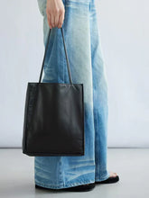 Luxury Leather Tote Bag, Lightweight Minimalist Shopper Bag for Women | Premium Lambskin, Cowhide & Suede Bag | Designer-Inspired Shoulder Bag