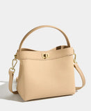 Luxury Pebble Leather Handbags | Genuine Cowhide Small Shoulder Bucket Bag | Crossbody & Top Handle Purse for Women