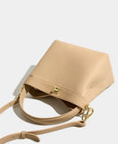 Luxury Pebble Leather Handbags | Genuine Cowhide Small Shoulder Bucket Bag | Crossbody & Top Handle Purse for Women