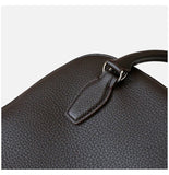 Luxury Pebbled Cowhide Leather Bowling Bag with Lock | Women’s Commuter Tote, Shoulder & Crossbody Handbag