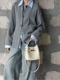 Luxury Pebbled Cowhide Leather Bucket Bag, Designer Crossbody with Twist Lock