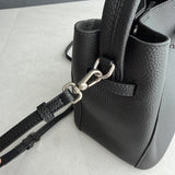 Luxury Pebbled Cowhide Leather Bucket Bag, Designer Crossbody with Twist Lock