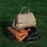Luxury High Quality Pebbled Cowhide Leather Crossbody Bag, Minimalist Crossbody for Women, Lightweight Shoulder Satchel