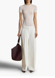 Luxury Pebbled Grain Leather Bucket Bag, Large Minimalist Cowhide Leather Tote Bag