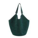 Luxury Pebbled Grain Leather Bucket Bag, Large Minimalist Cowhide Leather Tote Bag