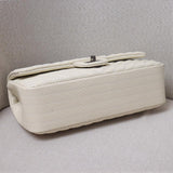 Luxury Quilted Genuine Leather Chain Shoulder Bag – Classic Small Flap Bag with Snake Pattern, Elegant Crossbody & Handbag