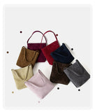 Luxury Small Suede Bucket Bag | Soft Sheepskin Suede Crossbody Purse