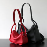 Luxury Togo Calfskin Leather Pillow Bag | Minimalist Slouchy Crossbody & Shoulder Bag | 2026 Designer Collection