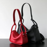 Luxury Togo Calfskin Leather Pillow Bag | Minimalist Slouchy Crossbody & Shoulder Bag | 2026 Designer Collection