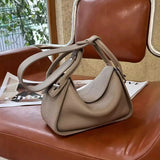 Luxury Togo Calfskin Leather Pillow Bag | Minimalist Slouchy Crossbody & Shoulder Bag | 2026 Designer Collection