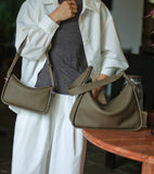 Luxury Togo Calfskin Leather Pillow Bag | Minimalist Slouchy Crossbody & Shoulder Bag | 2026 Designer Collection