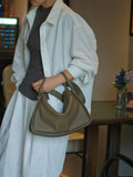 Luxury Togo Calfskin Leather Pillow Bag | Minimalist Slouchy Crossbody & Shoulder Bag | 2026 Designer Collection